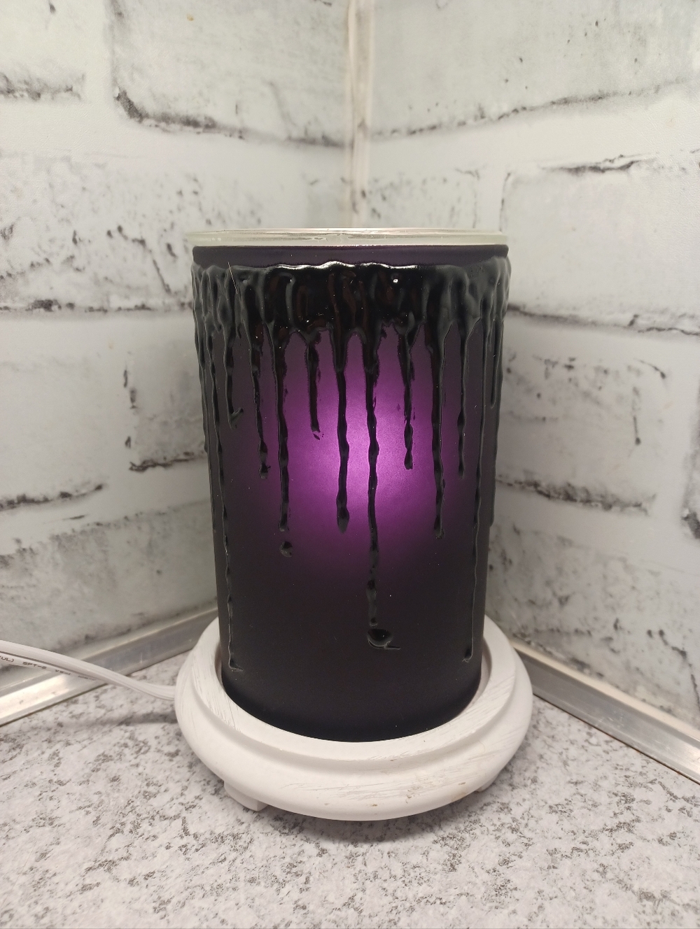 Black Drip Candle purple Simmering Lights Wax Warmer Pink Zebra White base